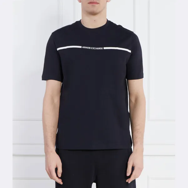 

Футболка прямого кроя Armani Exchange, синий