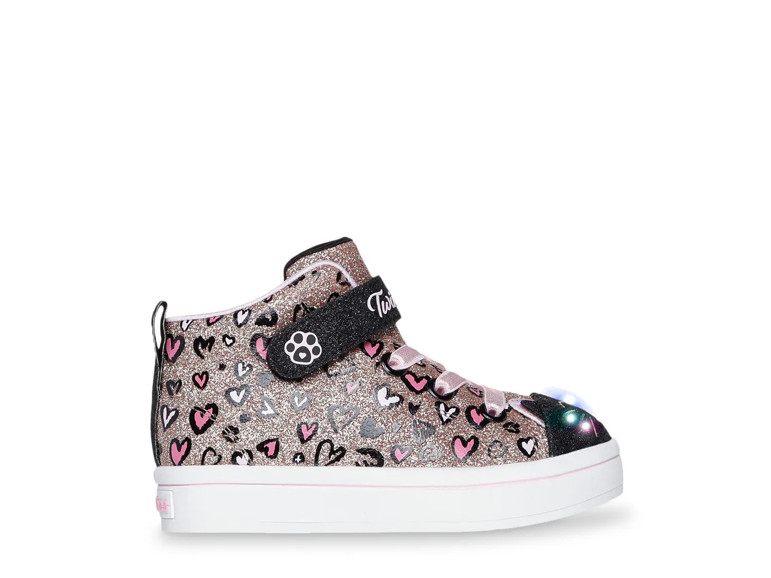 Кроссовки Skechers Twinkle Toes Twi-Lites 2.0 Kitty Cutie Light-Up Sneaker - Kids', черный/золотой — фото 4