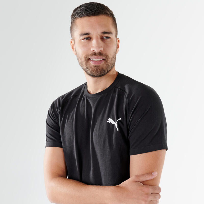 

Футболка Puma мужская хлопок - черная, цвет schwarz