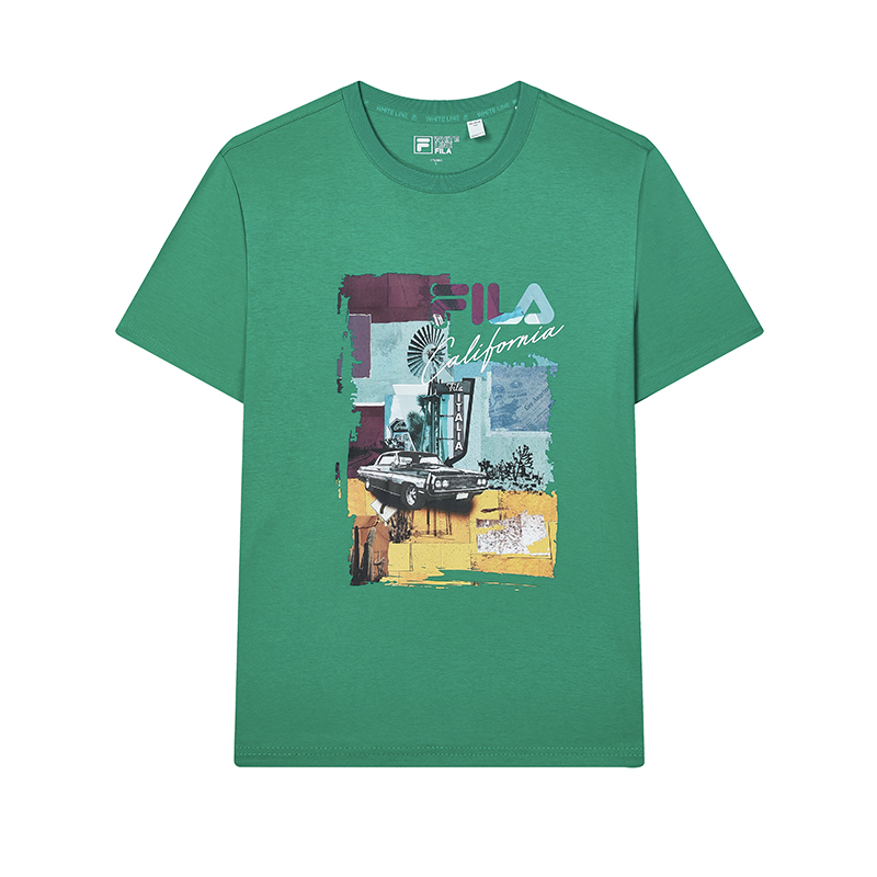 

Футболка мужская SS24 Myriad Green Tracks FILA, Wan Trail Green