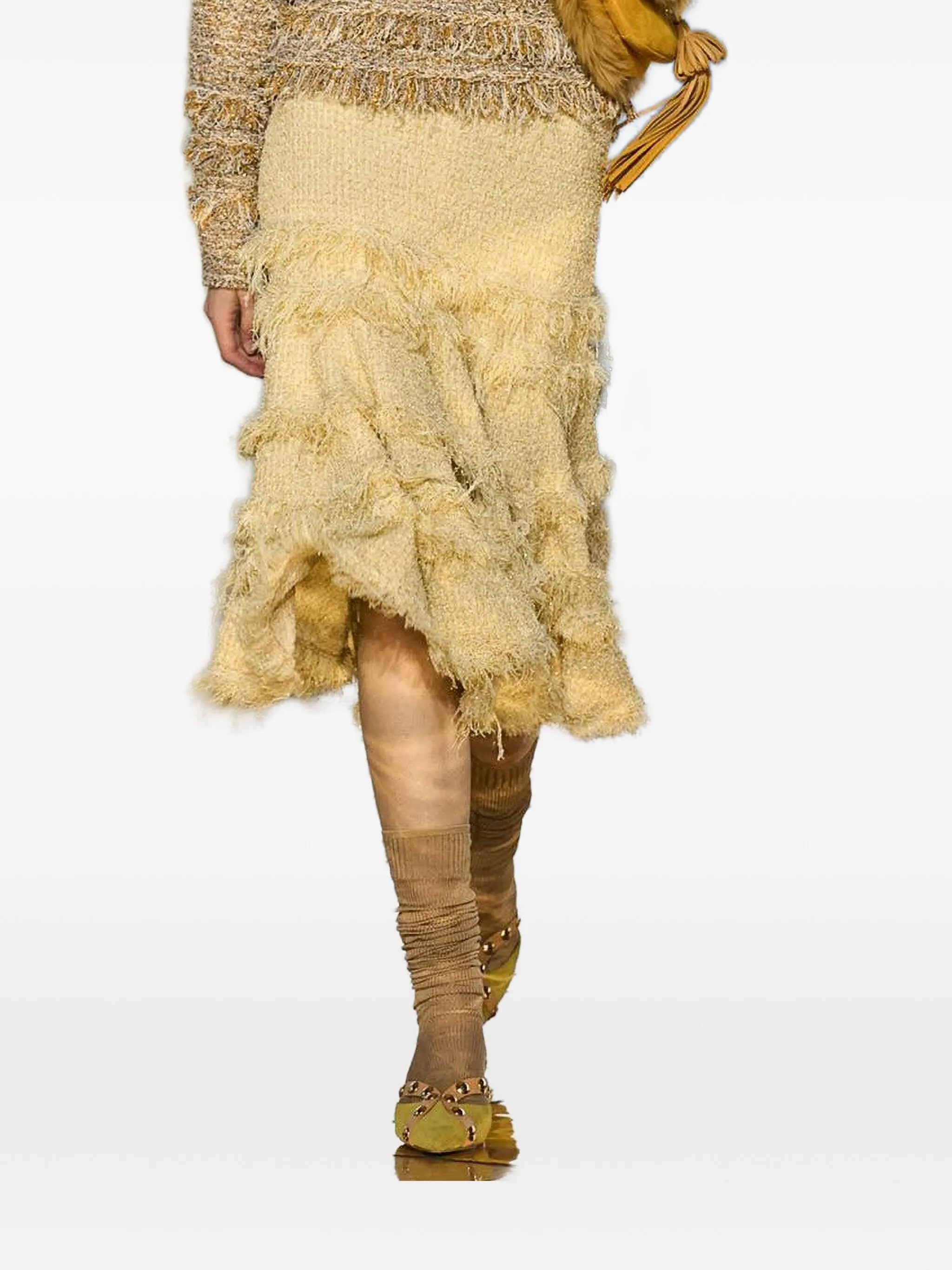 

Юбка миди Andi Ulla Johnson, бледно-желтый