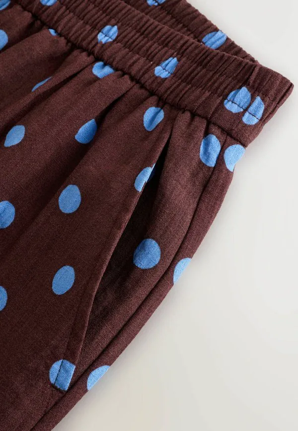 Наденьте очень широкие брюки Next, Chocolate Brown Blue Spot — фото 2