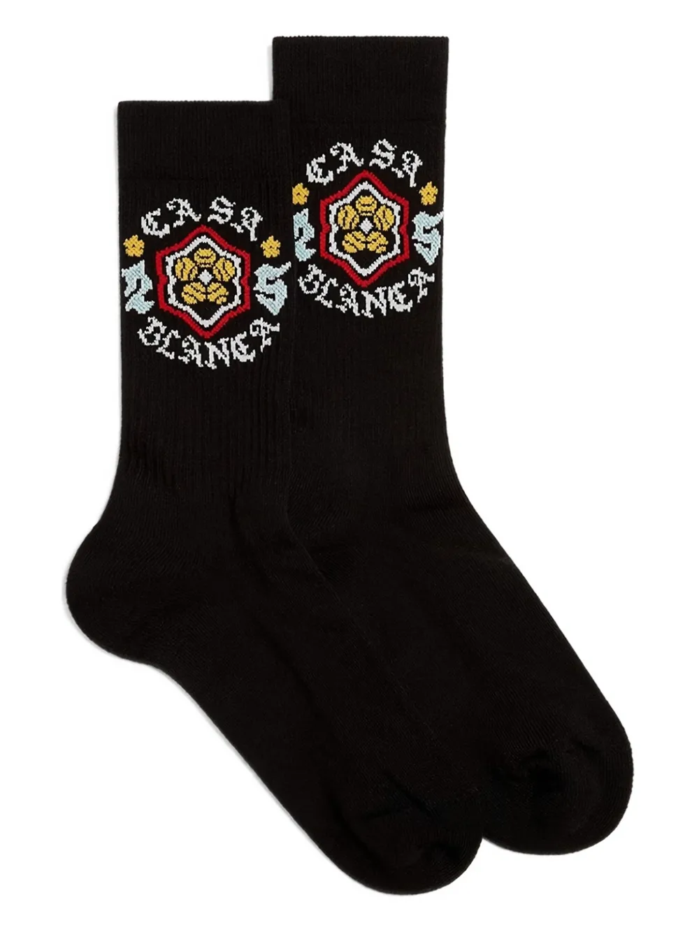 

Носки с жаккардовым логотипом Casablanca, черный