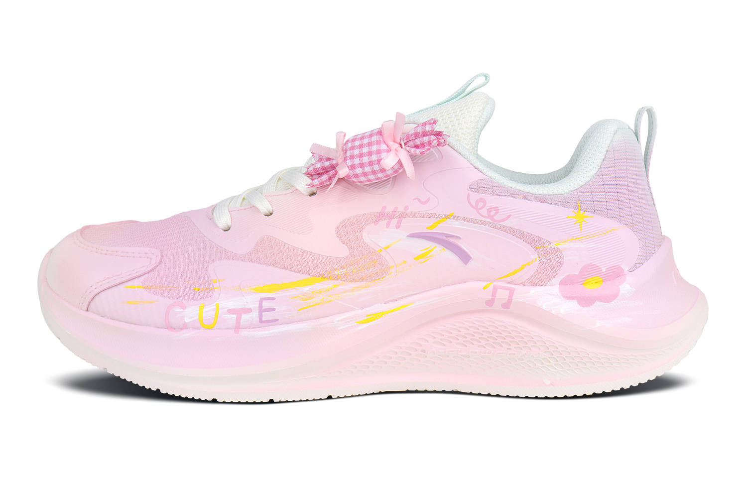 

Амортизация, устойчивость к истиранию и упругие свойства лоу-топ кроссовки Casual Sprint Running Shoes Women's ANTA, розовый