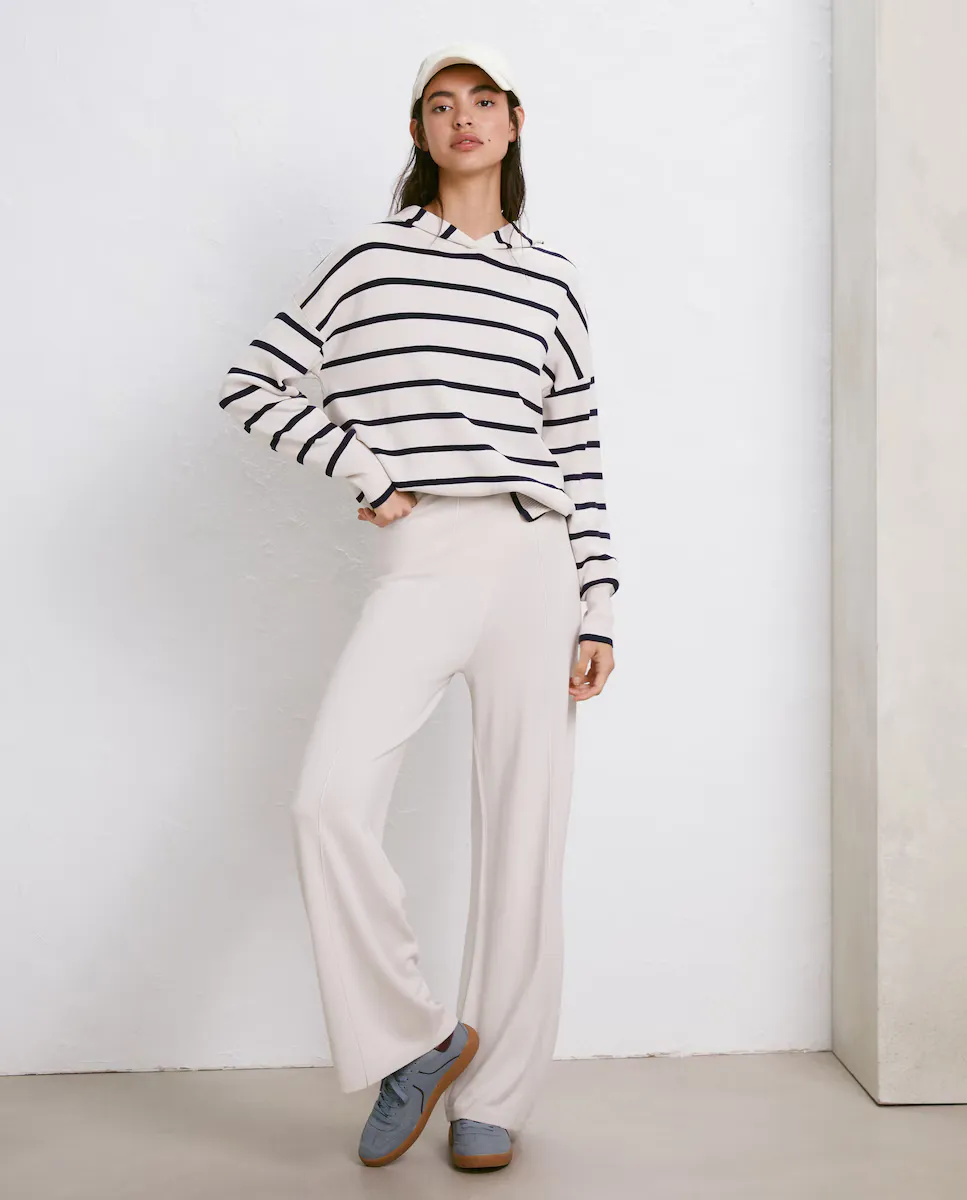 

Широкие женские трикотажные брюки Easy Wear, бежевый
