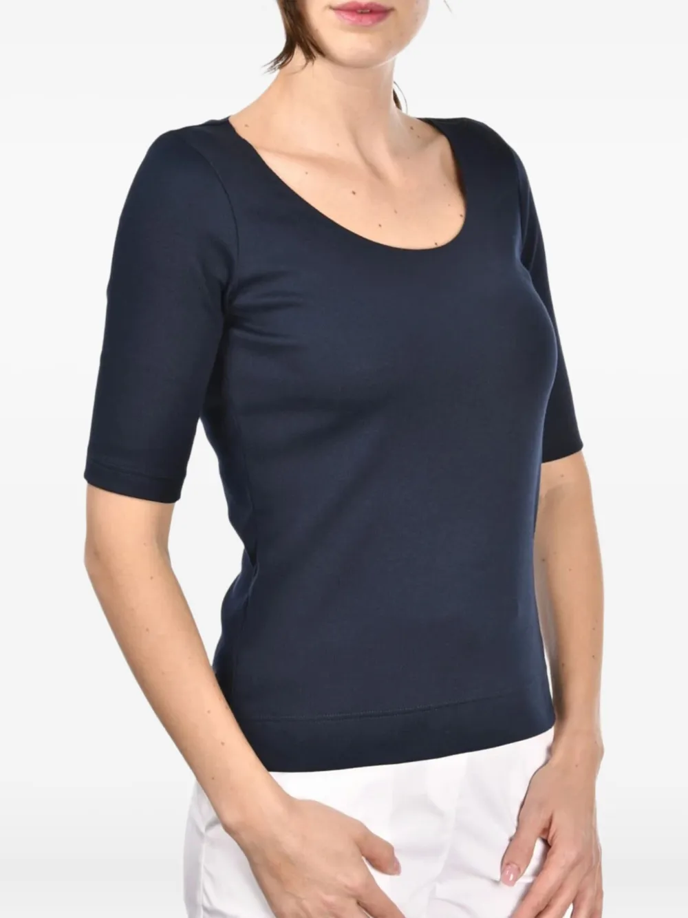 

Хлопковая футболка с круглым вырезом Gran Sasso, синий