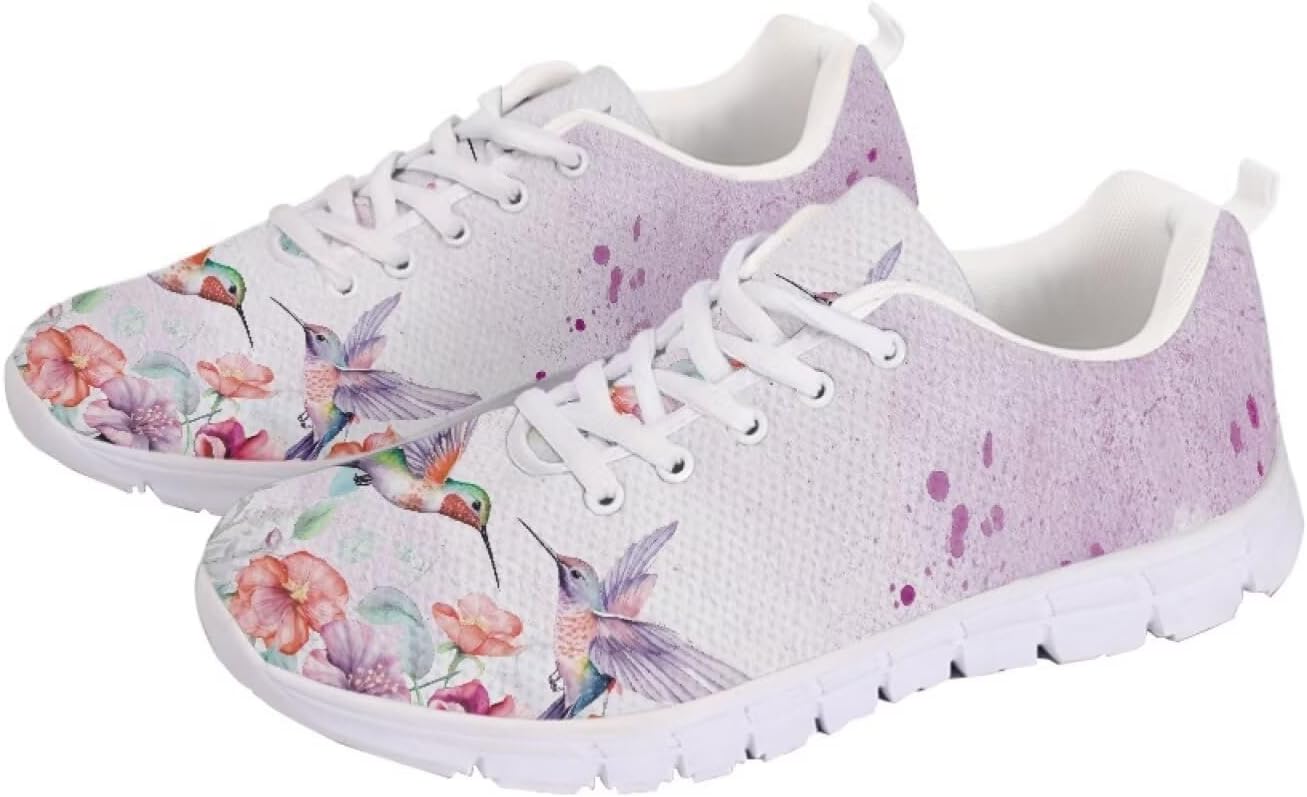 

Мужские и женские беговые кроссовки для шоссе, тенниса, ходьбы, походов. Кроссовки на шнуровке для тренировок, спортзала, легкие спортивные кроссовки Getelinseng, Hummingbird Floral