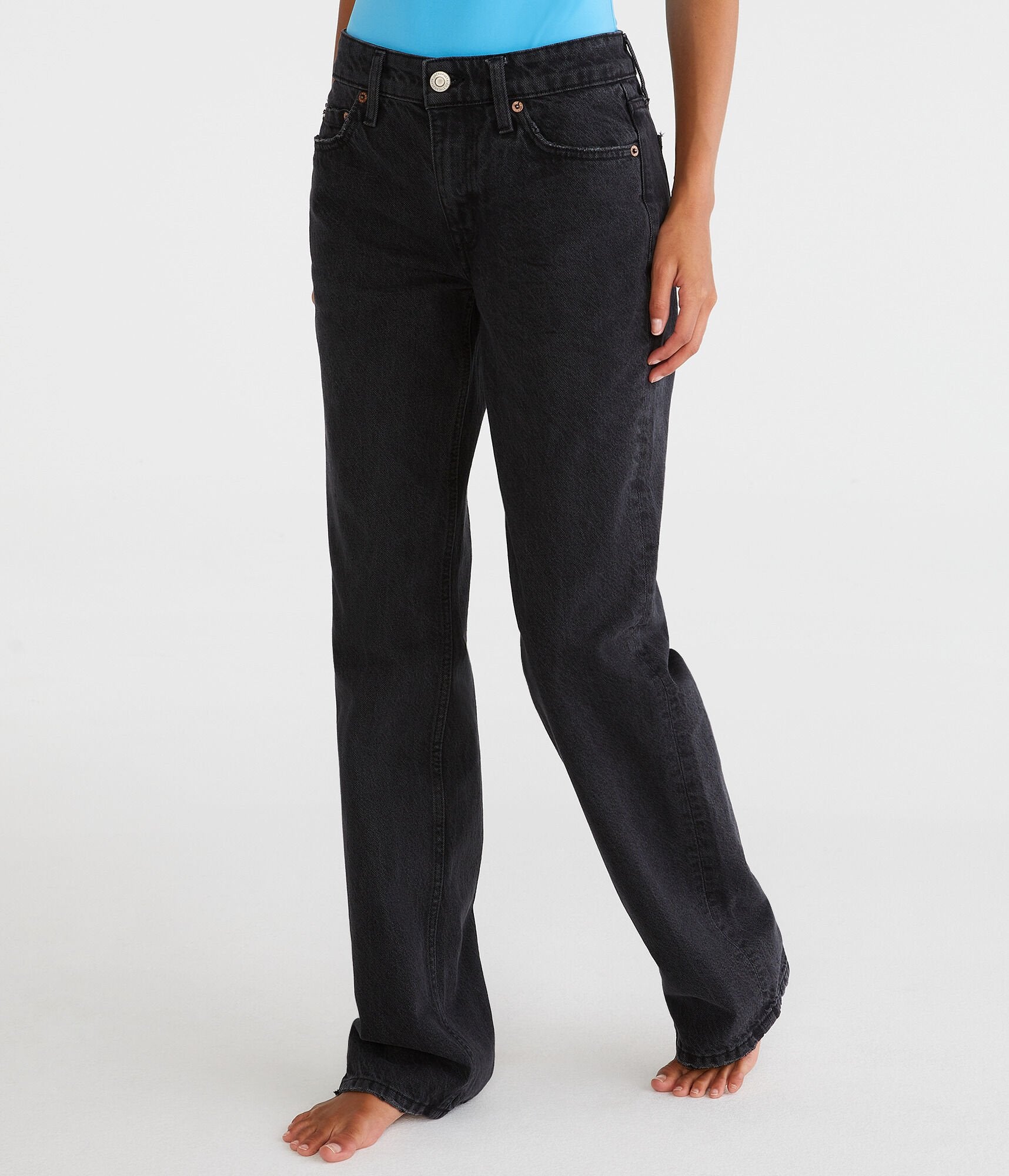 

Aeropostale Knd Мешковатые джинсы с низкой посадкой, цвет black wash