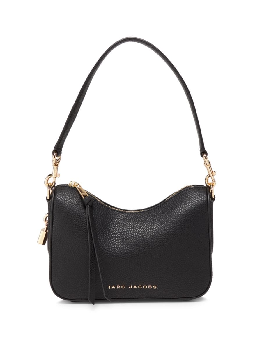 

Кожаная сумка через плечо с логотипом Marc Jacobs, черный