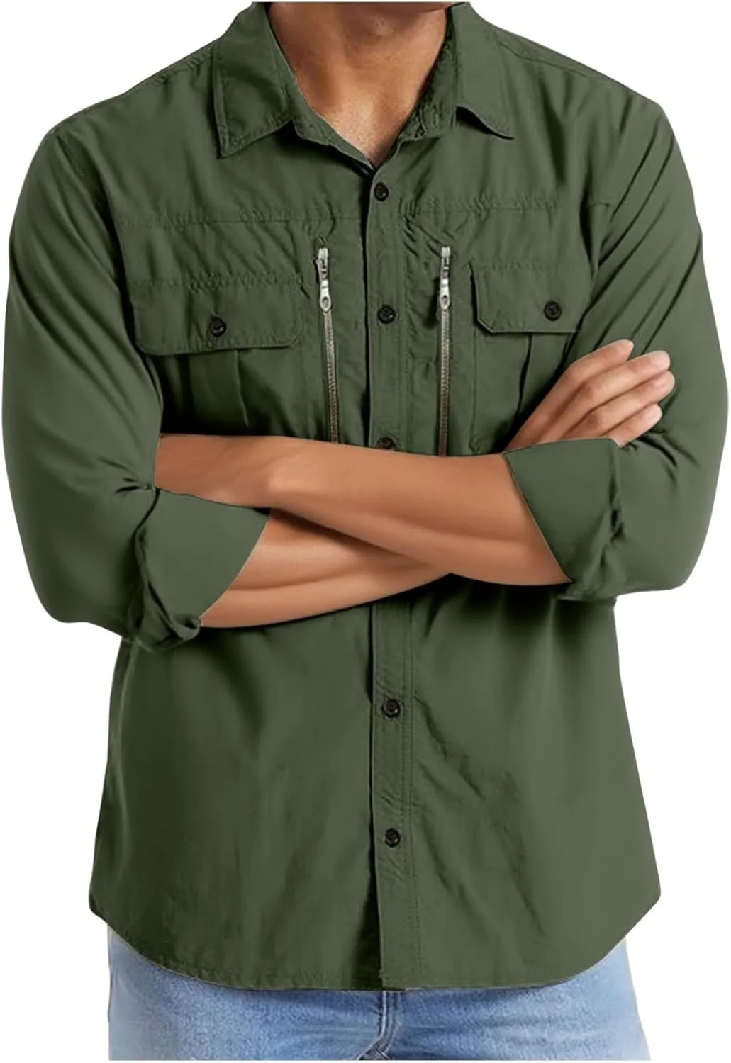 

Мужская рубашка с длинным рукавом для сафари и походов с карманами Dovford