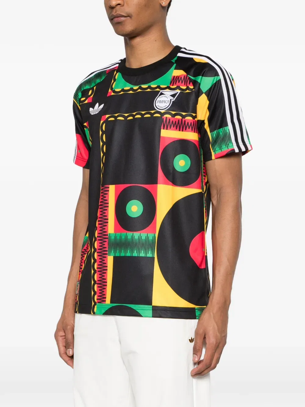 Футболка с круглым вырезом "Ямайка" Adidas, черный — фото 3