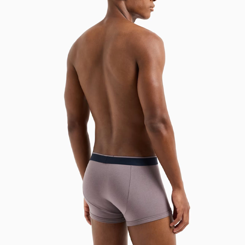 Двухкомплектные боксеры Asv Logo Label из органического хлопка EMPORIO ARMANI, синий — фото 4