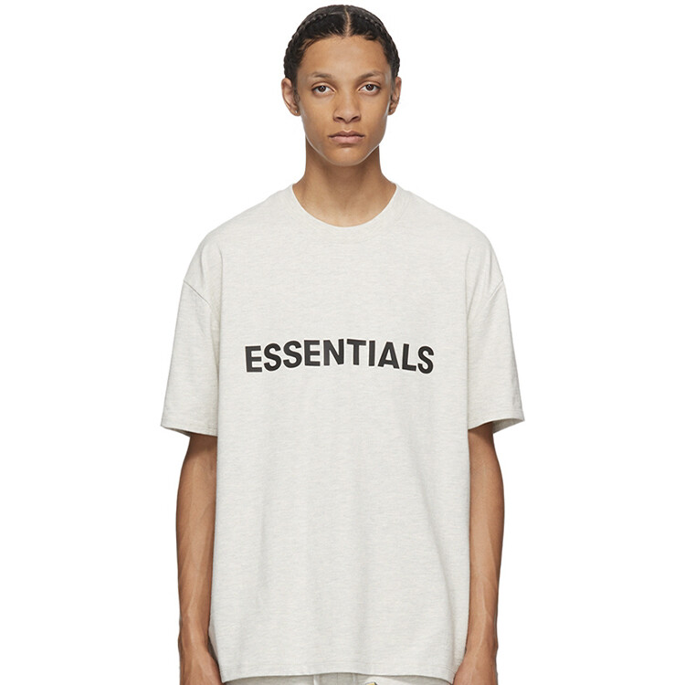 Футболка Ss20 мужская овсяная Fear Of God Essentials, светло-бежевый — фото 3