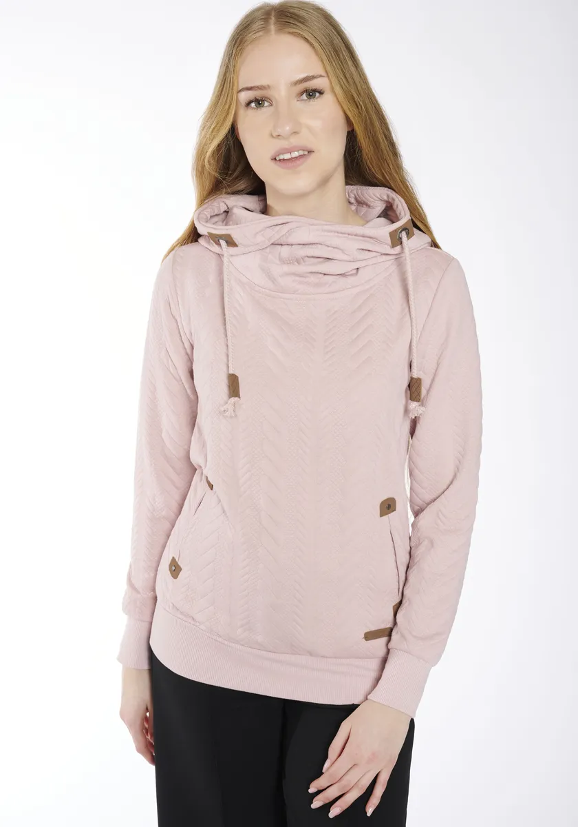 

Толстовка HaILY’S с капюшоном "LS P HD Ja44nette", с узором "косы", цвет Rose