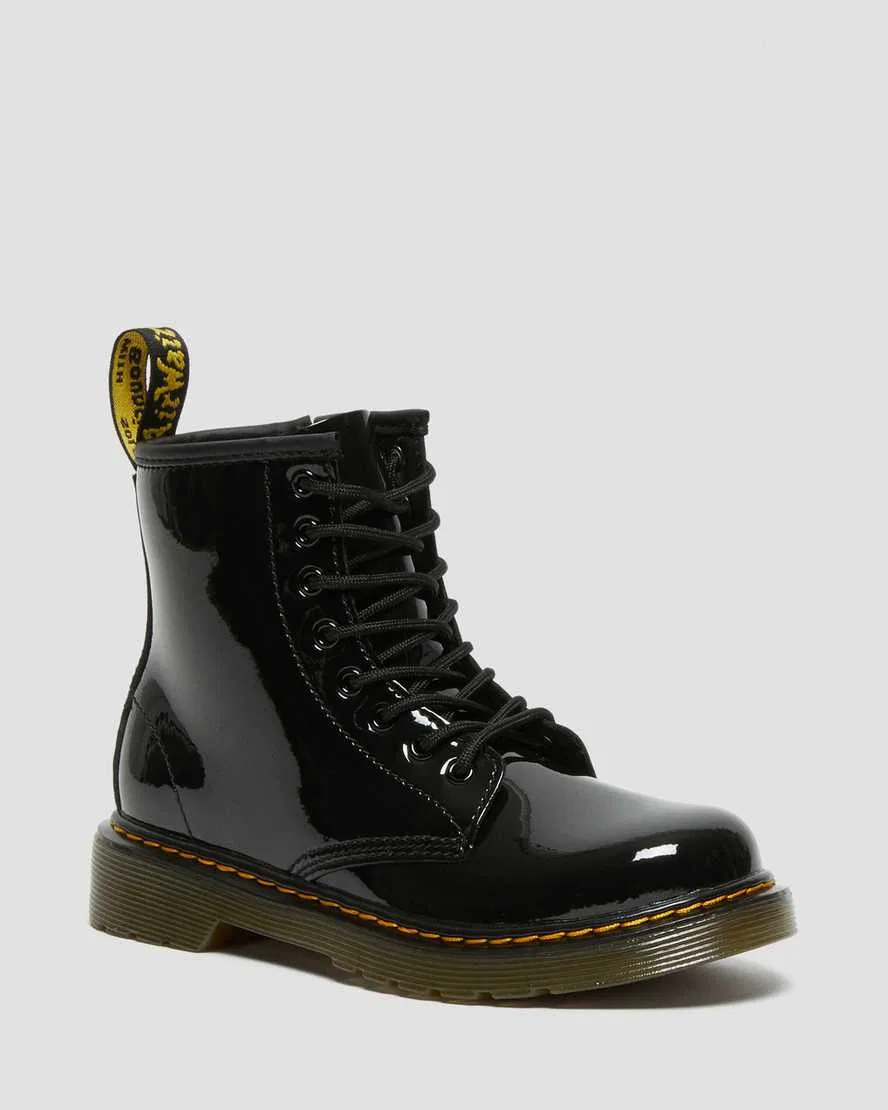 Ботинки Dr Martens Junior 1460 лакированные на шнуровке, черные