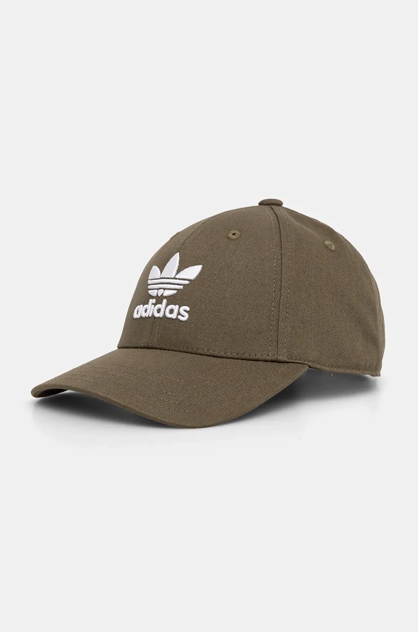 

Хлопковая бейсболка adidas Originals, зеленый