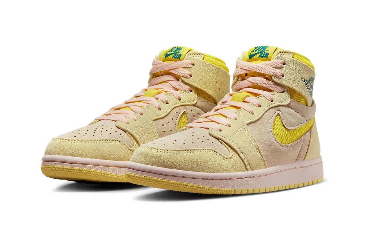 Кроссовки Nike Air Jordan 1 High Zoom CMFT 2 DV1305-800 женские 9.5 Citron Tint TF2195, бежевый