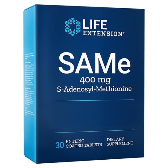 

Life Extension, SAMe S-аденозил L-метионин 400 мг - 30 таблеток