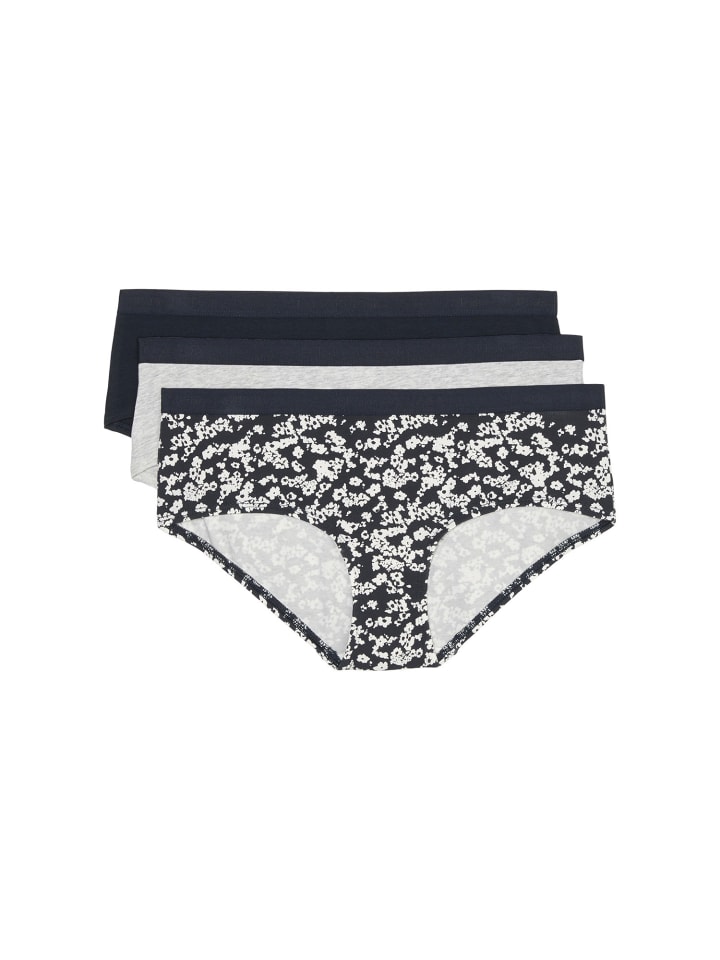 

Трусы Marc O'Polo Panty Essentials, цвет navy, grey melange, floral print