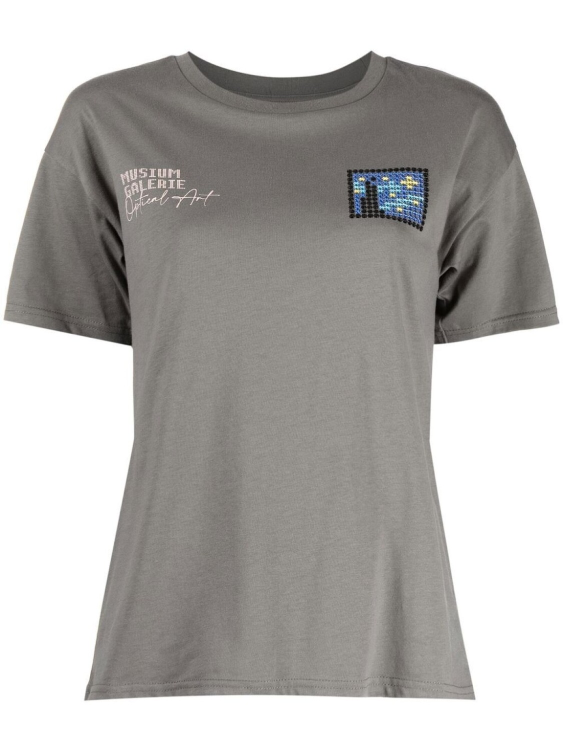 

Musium Div. graphic-embroidered cotton T-shirt, серый