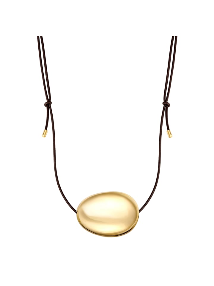 

Yokoamii Кожаное ожерелье коричневого цвета