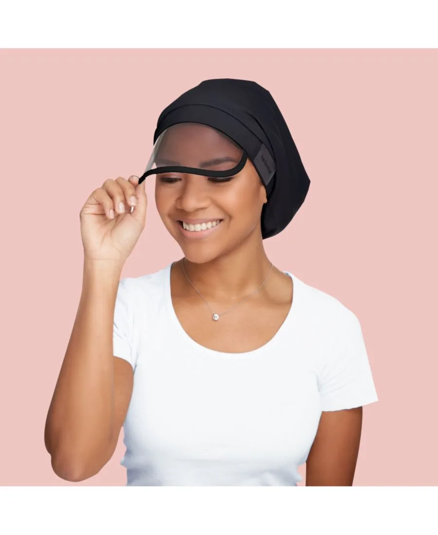 Классическая дождевая шапка с атласной подкладкой Hairbrella, черный