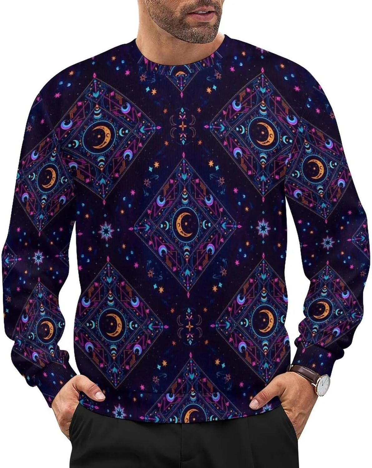 

Мужской свитер с длинным рукавом, мягкий и свободный Meaudiwes