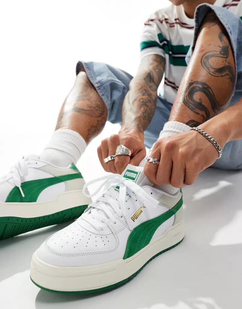 

Бело-зеленые замшевые кроссовки PUMA CA Pro, Серый, Бело-зеленые замшевые кроссовки PUMA CA Pro