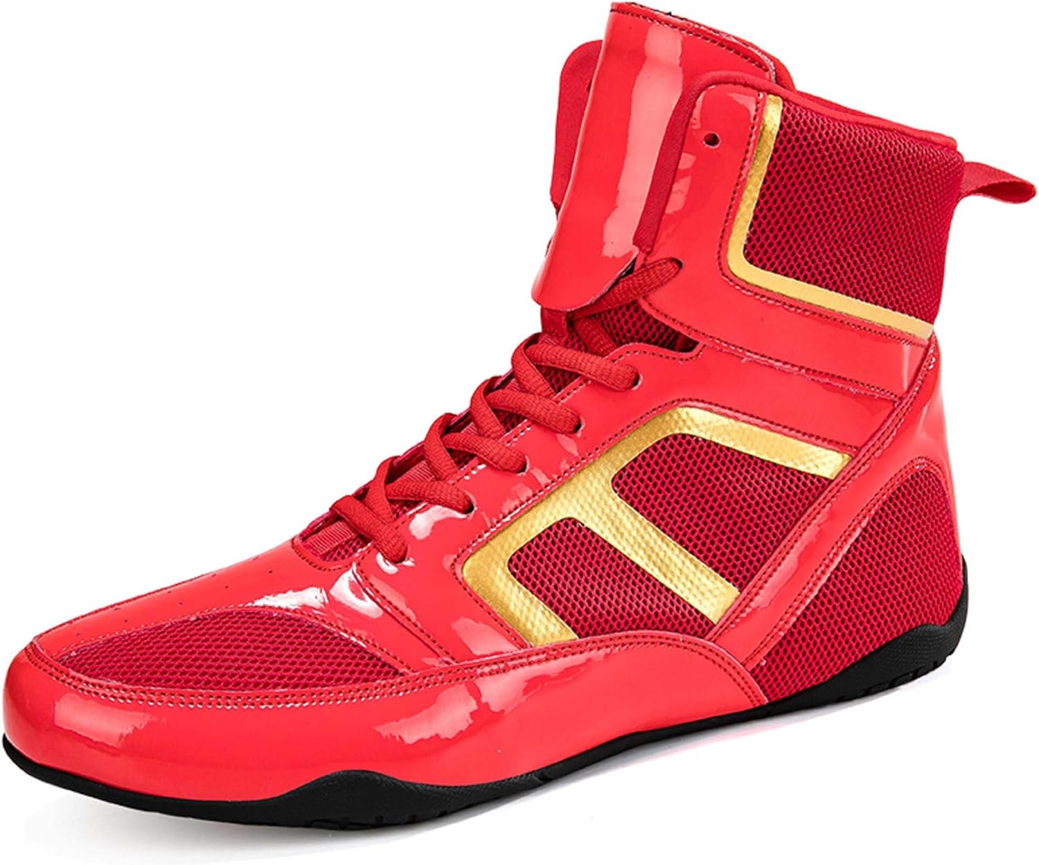 

Мужские боксерские кроссовки, подростковые нескользящие высокие борцовские кроссовки, женские тренировочные кроссовки для соревнований в помещении Duagl, красный
