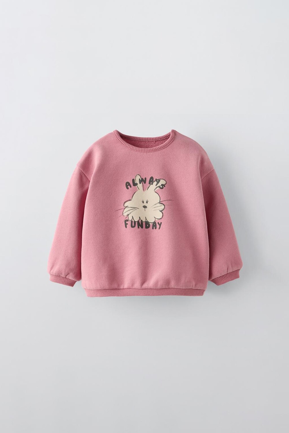

Толстовка с кроликами ZARA, розовый