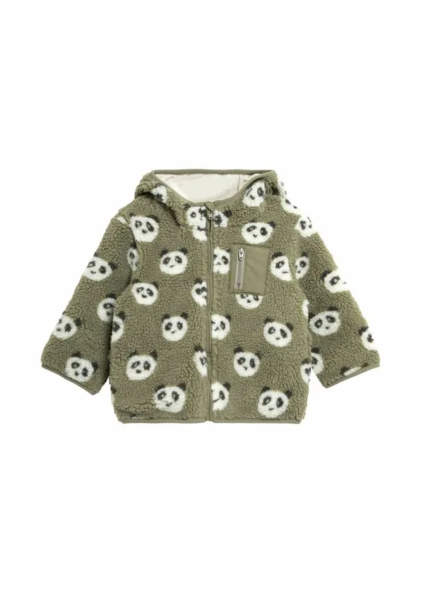Флисовая куртка panda borg стандартного кроя Jojo Maman Bébé, Stone Panda