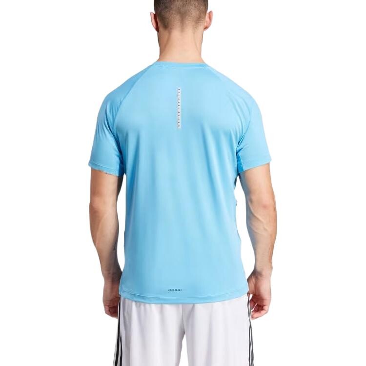Футболка для спортзала мужская синяя Adidas, синий — фото 3