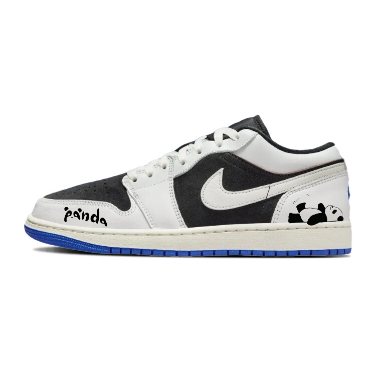 

Кроссовки Air Jordan 1 Vintage Basketball Shoes Men Low-top White, черный/белый