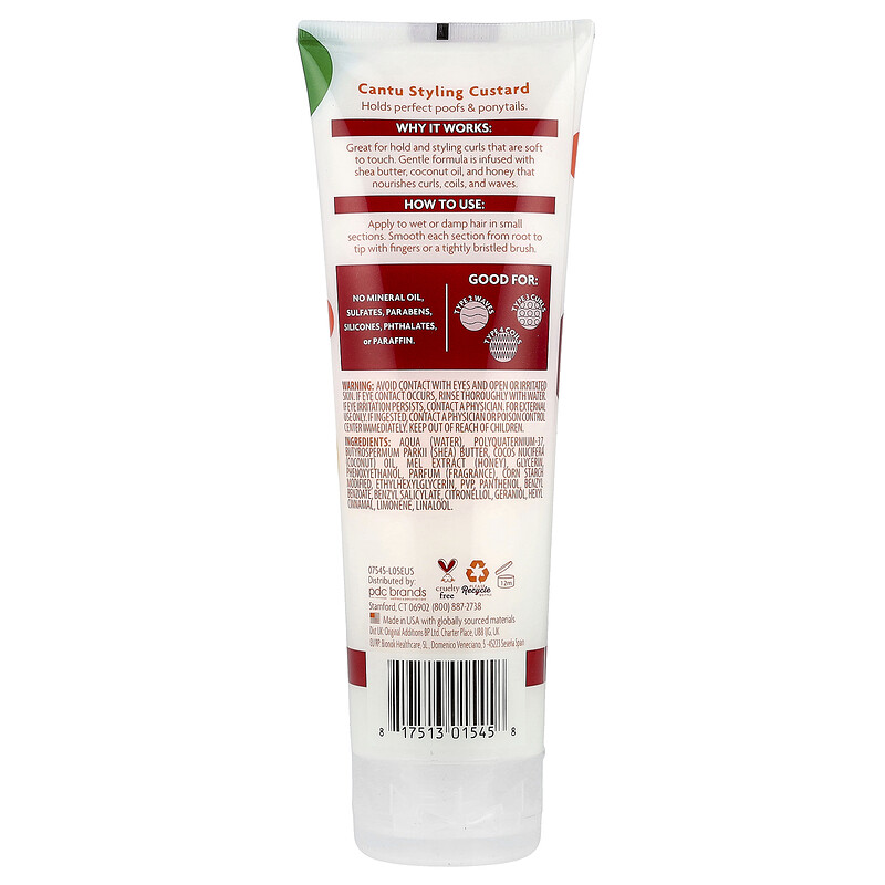 Cantu, Для детей, заварной крем для укладки, для кудрей, для завивки волос, 227 г (8 унций) — фото 2
