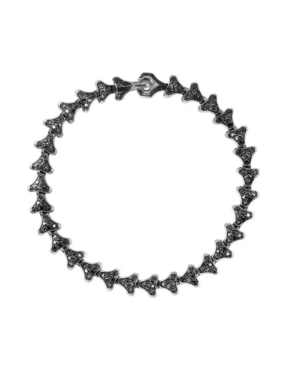

Браслет Armory из серебра 925 пробы с черными бриллиантами David Yurman, серебряный