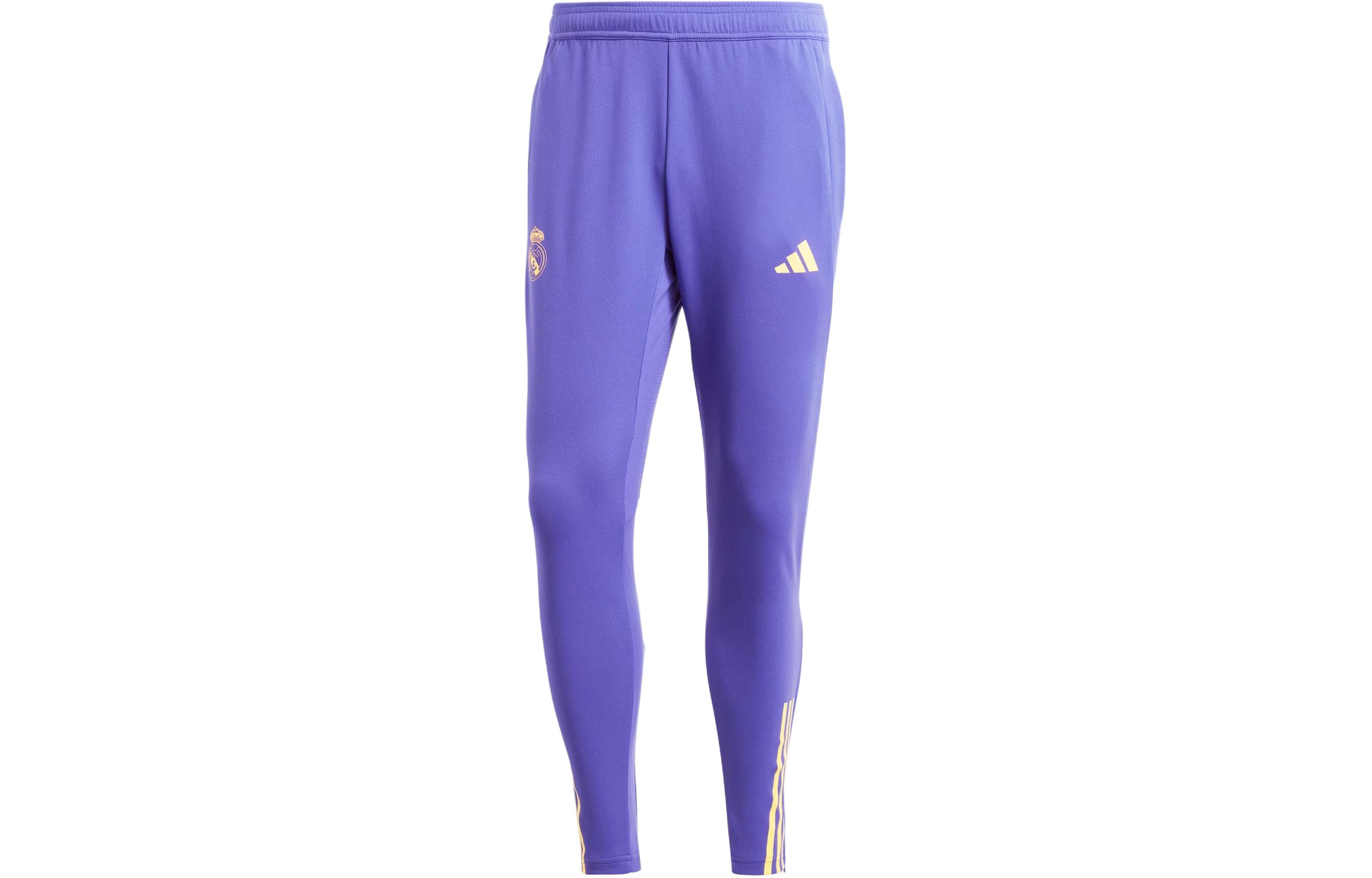 Брюки тренировочные Adidas Real Madrid Tiro 23 вязаные спортивные мужские синие с фиолетовым — фото 2