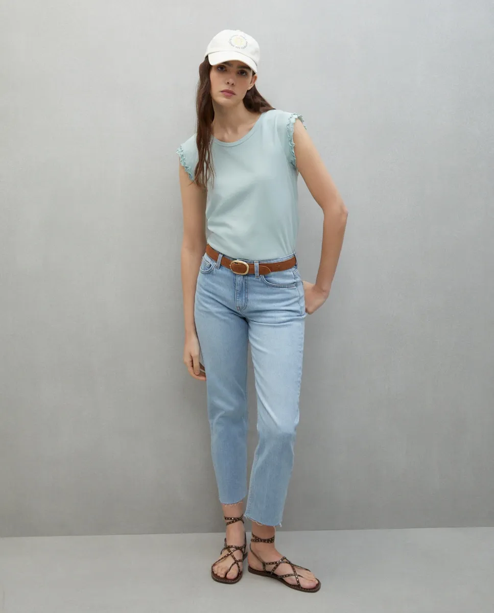 

Футболка женская однотонная с коротким рукавом Easy Wear, цвет 582 Verde Agua