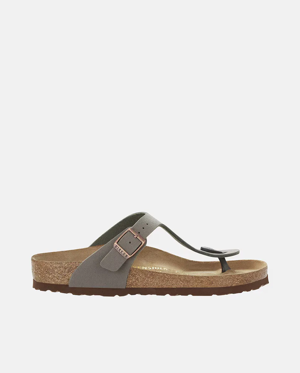 Сандалии женские Gizeh на плоской подошве из синтетической кожи Birkenstock, цвет Topo — фото 4