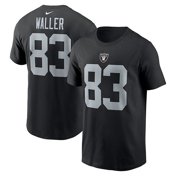 Футболка с именем и номером Darren Waller Las Vegas Raiders черная Nike — фото 2