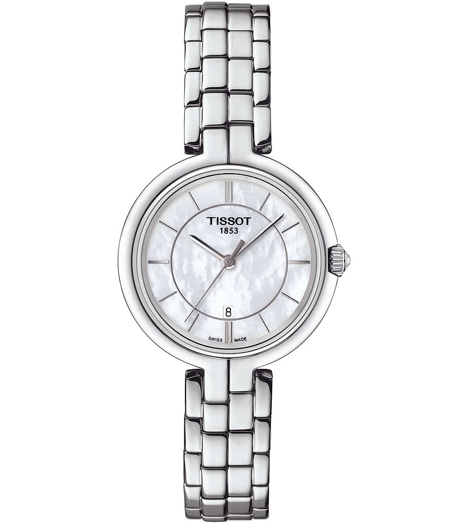 

Аналоговые часы Tissot T-Lady Flamingo с перламутровым браслетом, серебро