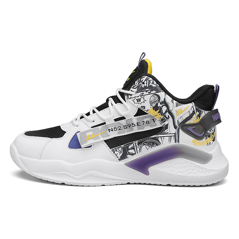 

Кроссовки WARRIOR Lifestyle Shoes Men High-top Black/purple, белый/черный