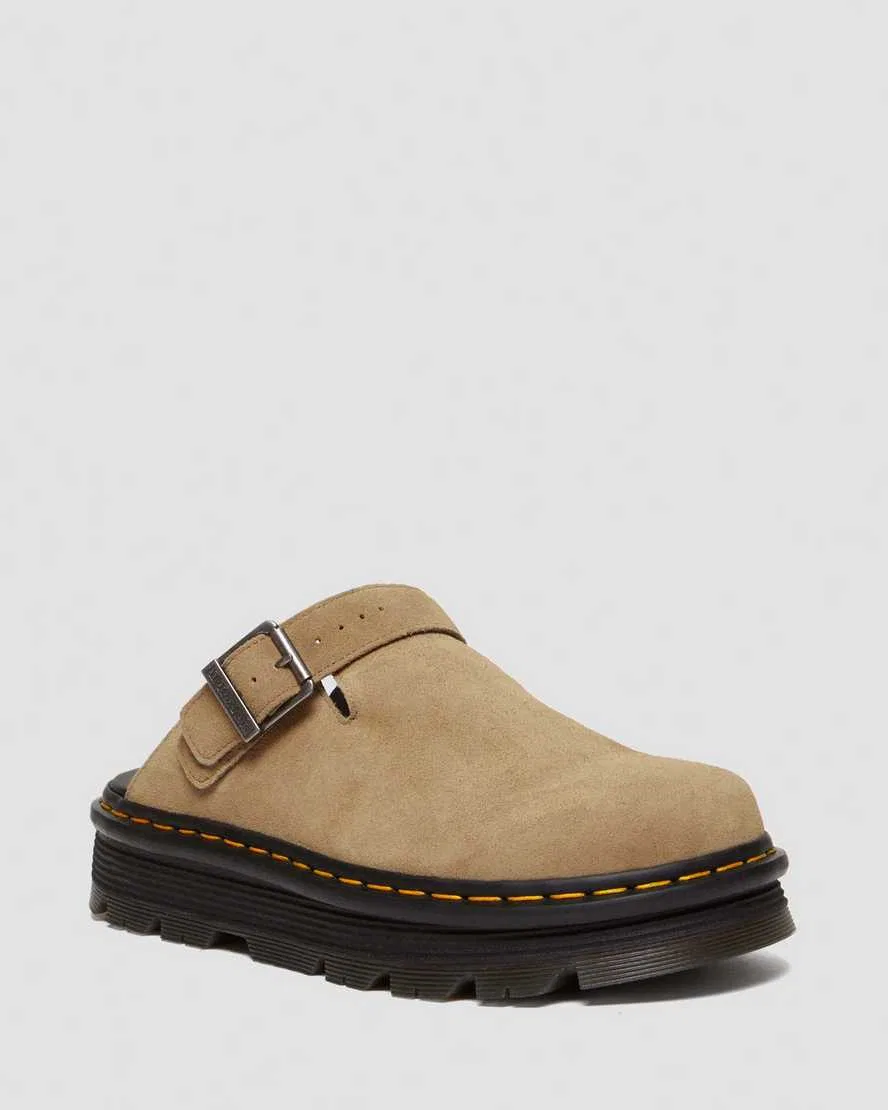 Мюли на платформе Zebzag из замши с открытой пяткой Dr Martens, бежевый, коричневый