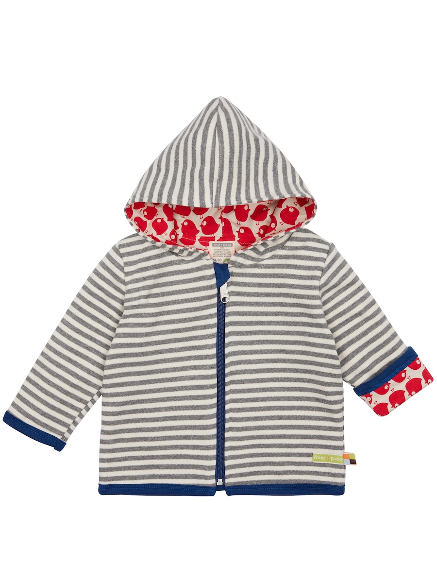 

Толстовка с капюшоном на молнии loud + proud Wendejacke mit Kapuze, серый