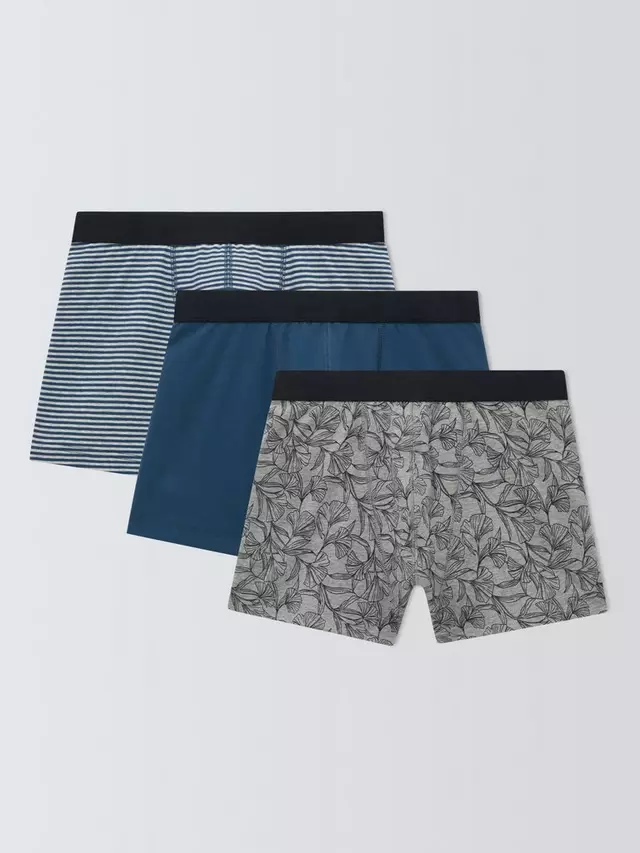 

Трусы John Lewis Stripe Plain & Leaf Pattern 3 шт, разноцветный