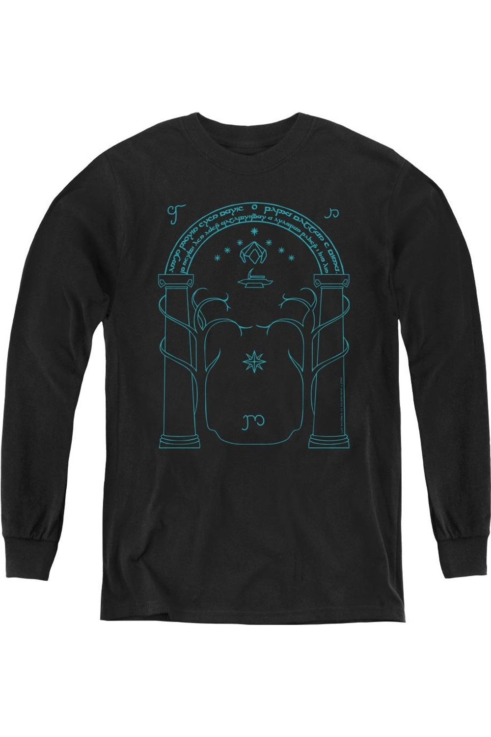 

Футболка с длинным рукавом "Врата Дурина" из "Властелина Колец" для молодежи Gildan, черный