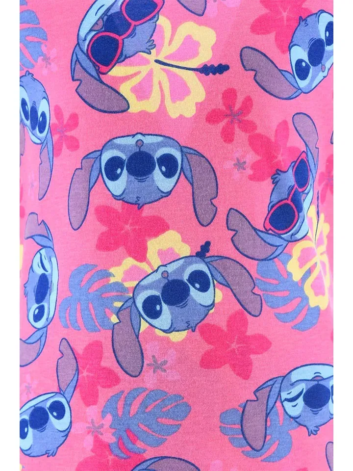 Пижама с принтом Lilo & Stitch, розовый — фото 4
