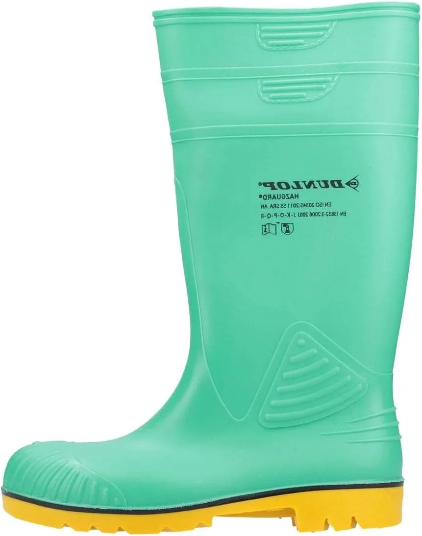 Ботинки Dunlop Hazguard S5, черный/зеленый/желтый