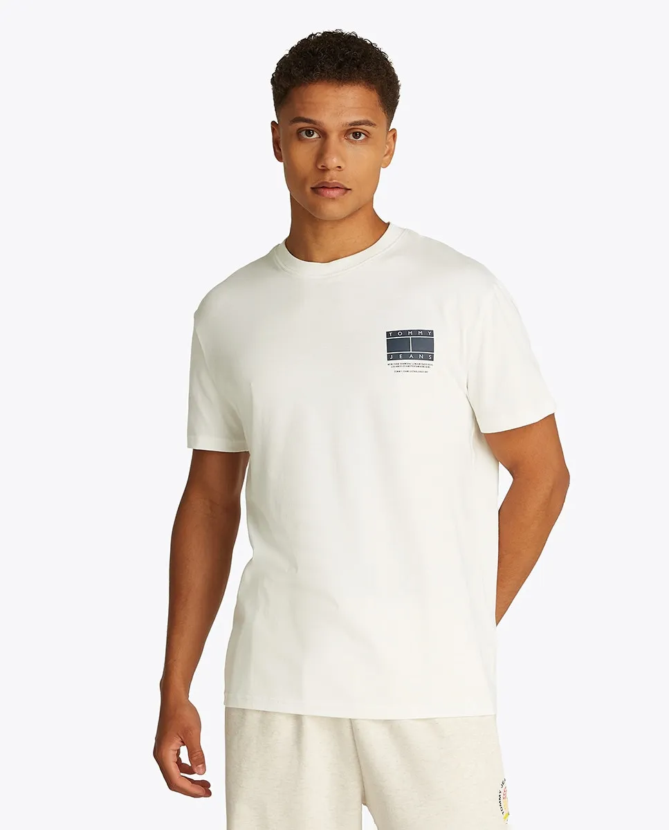 

Мужская футболка с логотипом и классическим кроем Tommy Jeans, белый