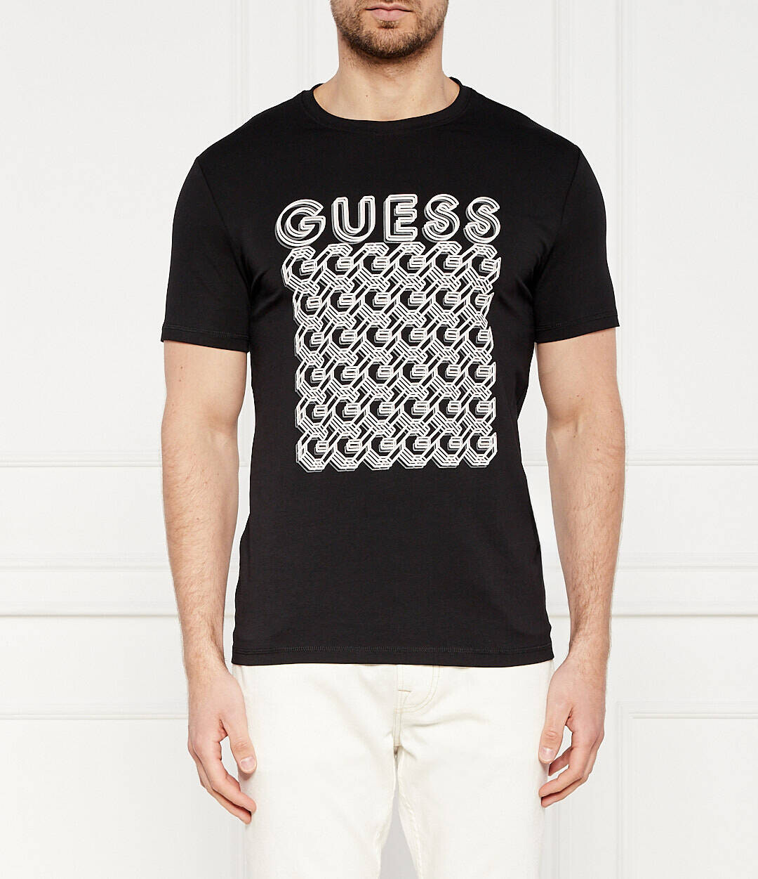 

Футболка GUESS G CHAIN Slim Fit, черный