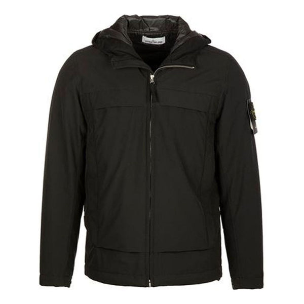 

Куртка panelled hoody jacket 'black' Stone Island, черный